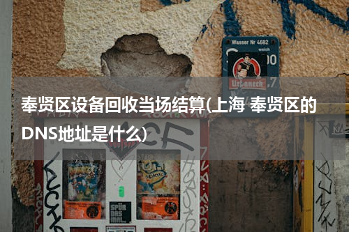 奉贤区设备回收当场结算(上海 奉贤区的DNS地址是什么)