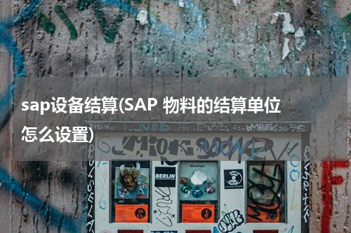 sap设备结算(SAP 物料的结算单位怎么设置)