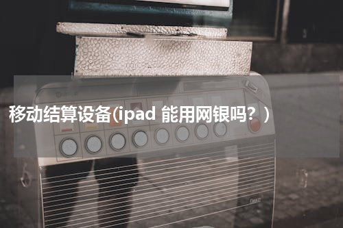 移动结算设备(ipad 能用网银吗？)